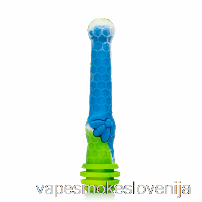 Vape Slovenija Stratus Honey Dipper Silikonski Dab Straw Sea (modra/zelena/bela)